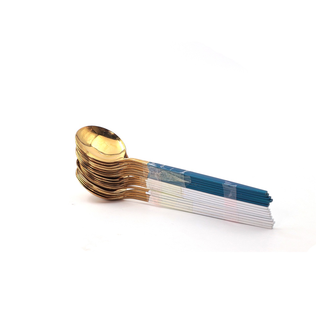 16 pCs Gold Colored Spoon