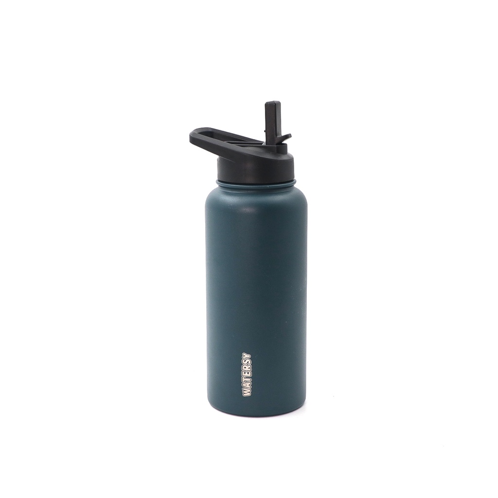 32oz Insulated Water Bottle with 3 Lids(Straw, Hand and Spout Lid), Double