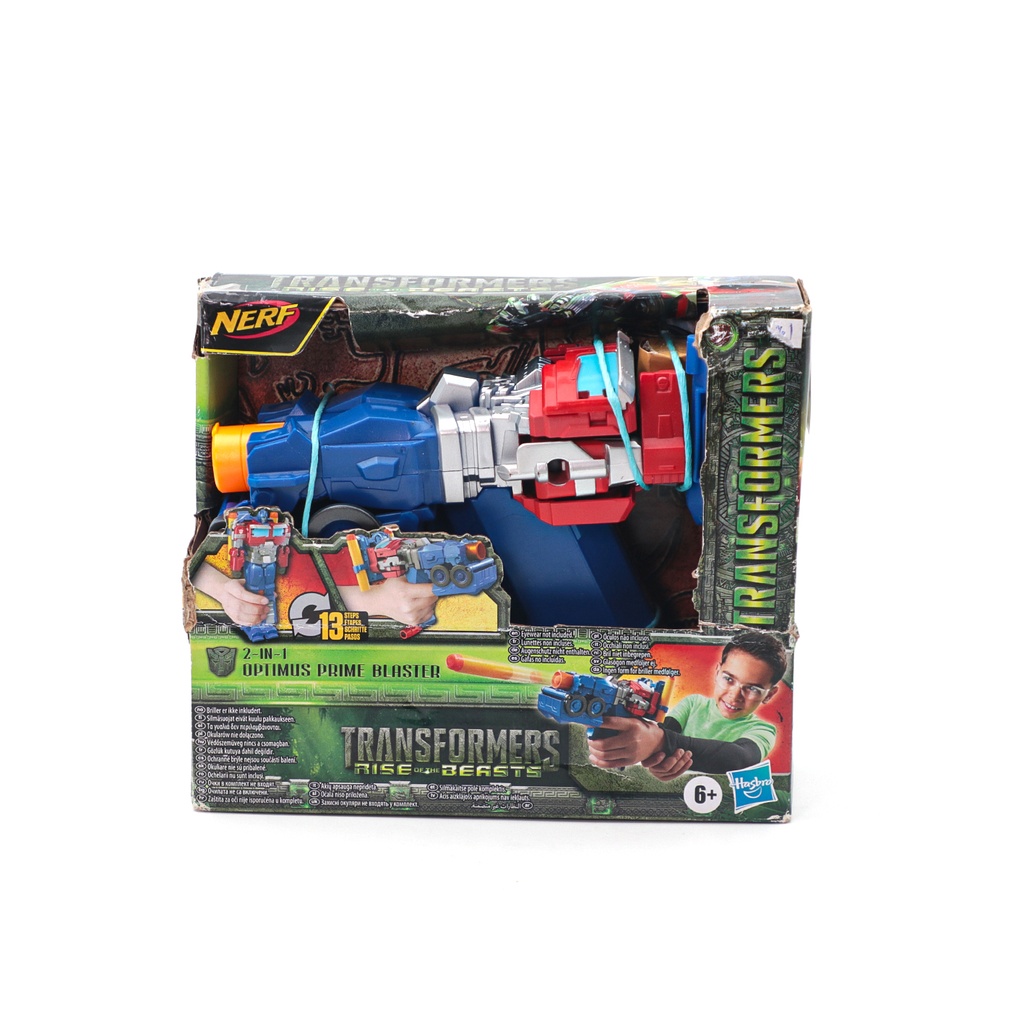 Hasbo Transformers Rise Of The Beast Nerf 2-In-1 Optimus Prime Blaster