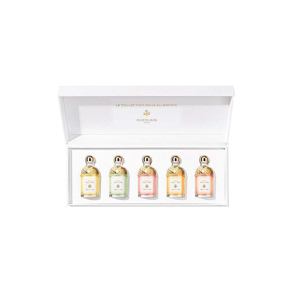 Guerlain Paris  Aqua Allegoria, Bergamote Calabria, Nerolia Vetiver, Pera Granita, Mandarine Basic, Rosa Rossa Eau De Toilette 5 x 7.5 ml