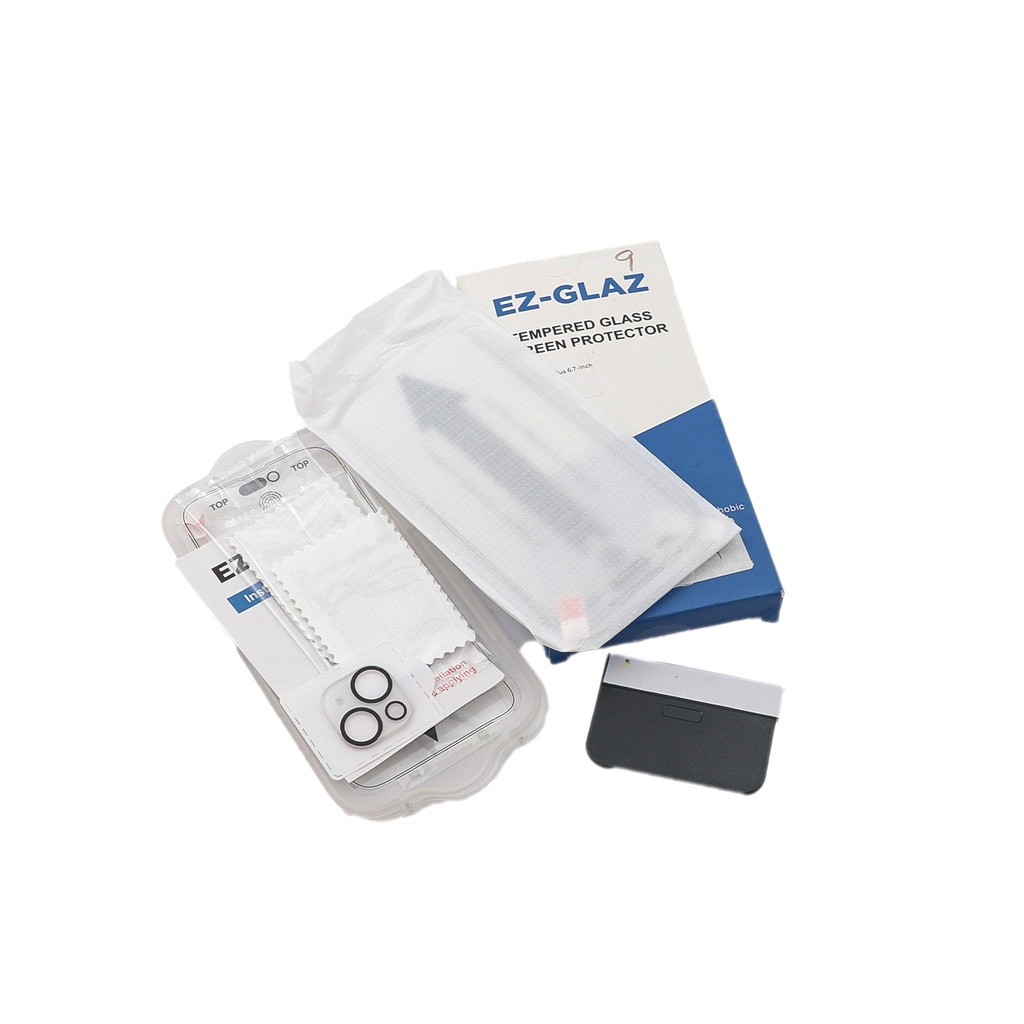 EZ-GLAZ Tempered Glass for iPhone (14 Plus) with Camera Protector