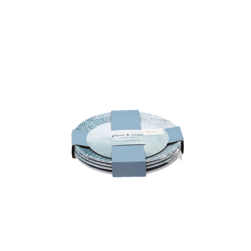 Place & Time - Calm & Cool 4pc Melamine Plate Set size - S