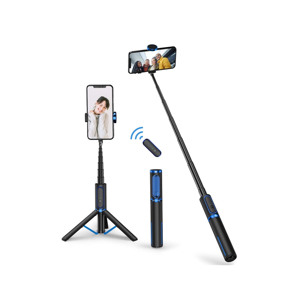 Atumtek 51 '' Selfie Stick Tripod, All In One Extendable Phone Tripod