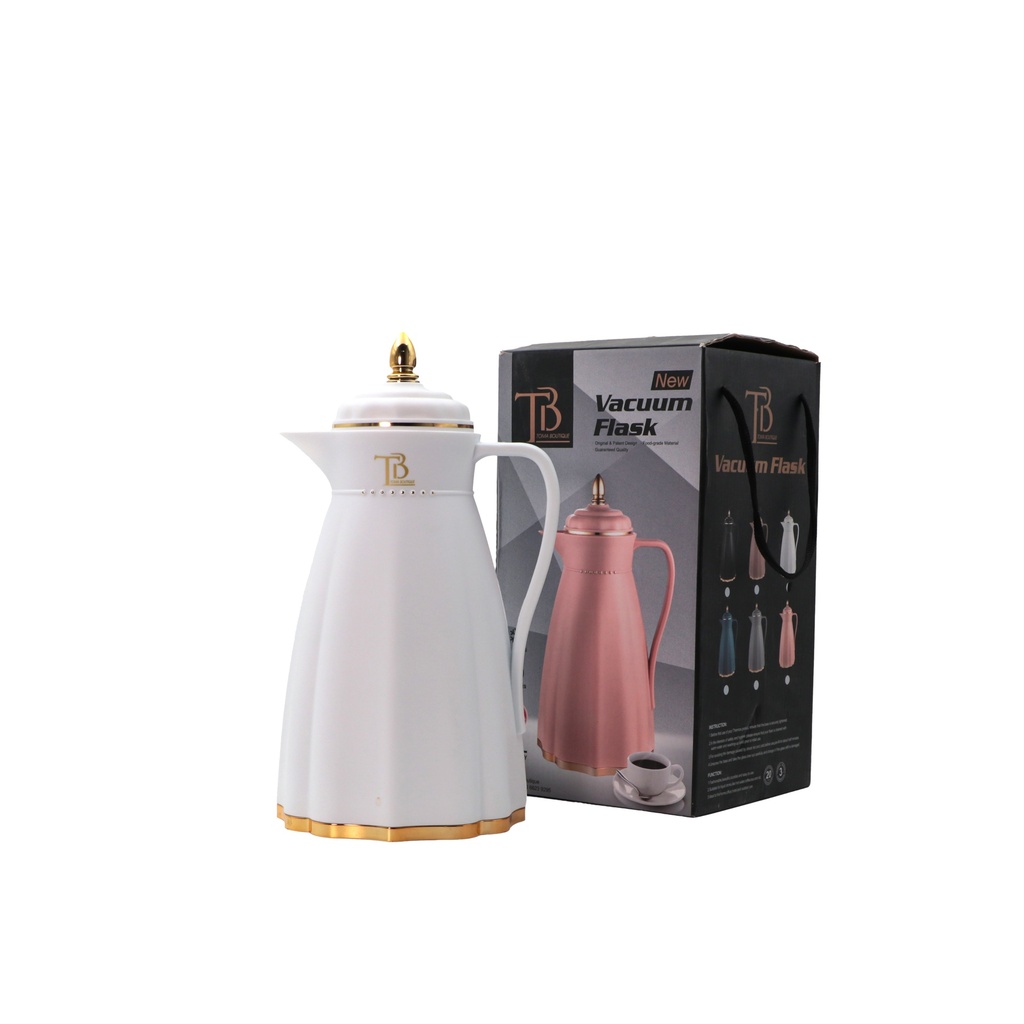 TB Vacuum Flask Tea Carafe 1L White
