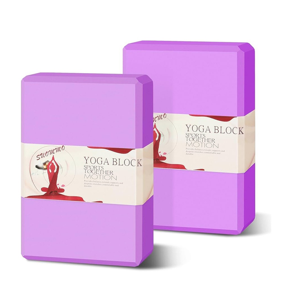 Yoga Blocks 2 Pack - Premium EVA Foam for Yoga, Pilate