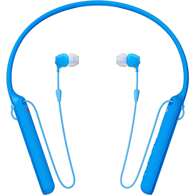Sony - C400 Wireless Behind-Neck in Ear Headphone Blue (WIC400/L)