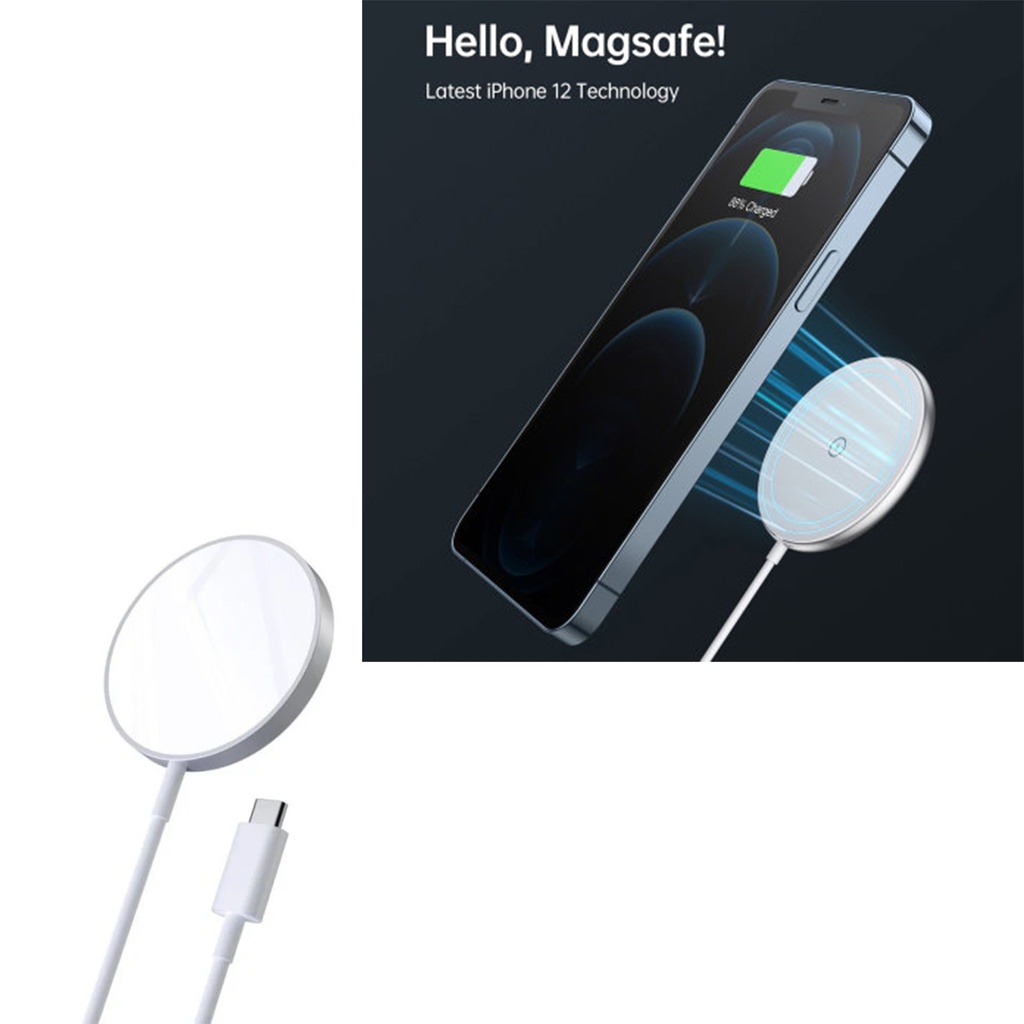 Choetech Magnetic Snap-On Wireless Charger, Ultra Thin Design 15 w max Wire Included Charging Protection