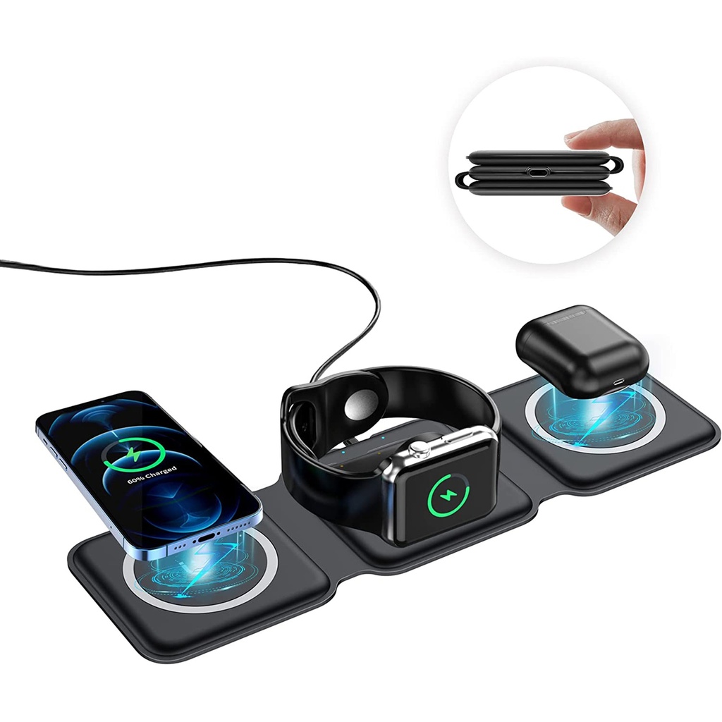 3 in 1 Magnetic Wireless Charger For apple devices