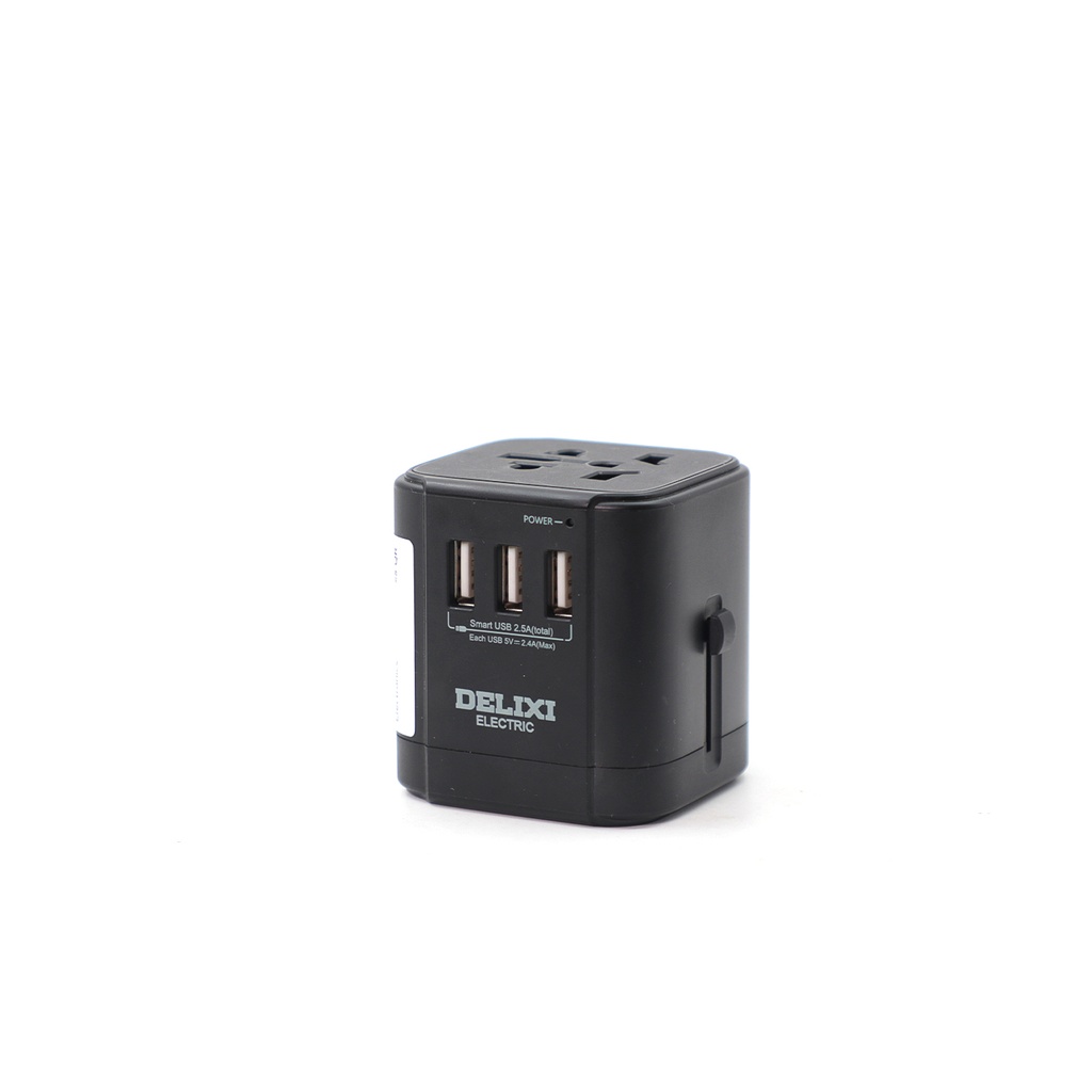 Delixi Universal Power Adapter All-in-One International Travel Plug Adapter
