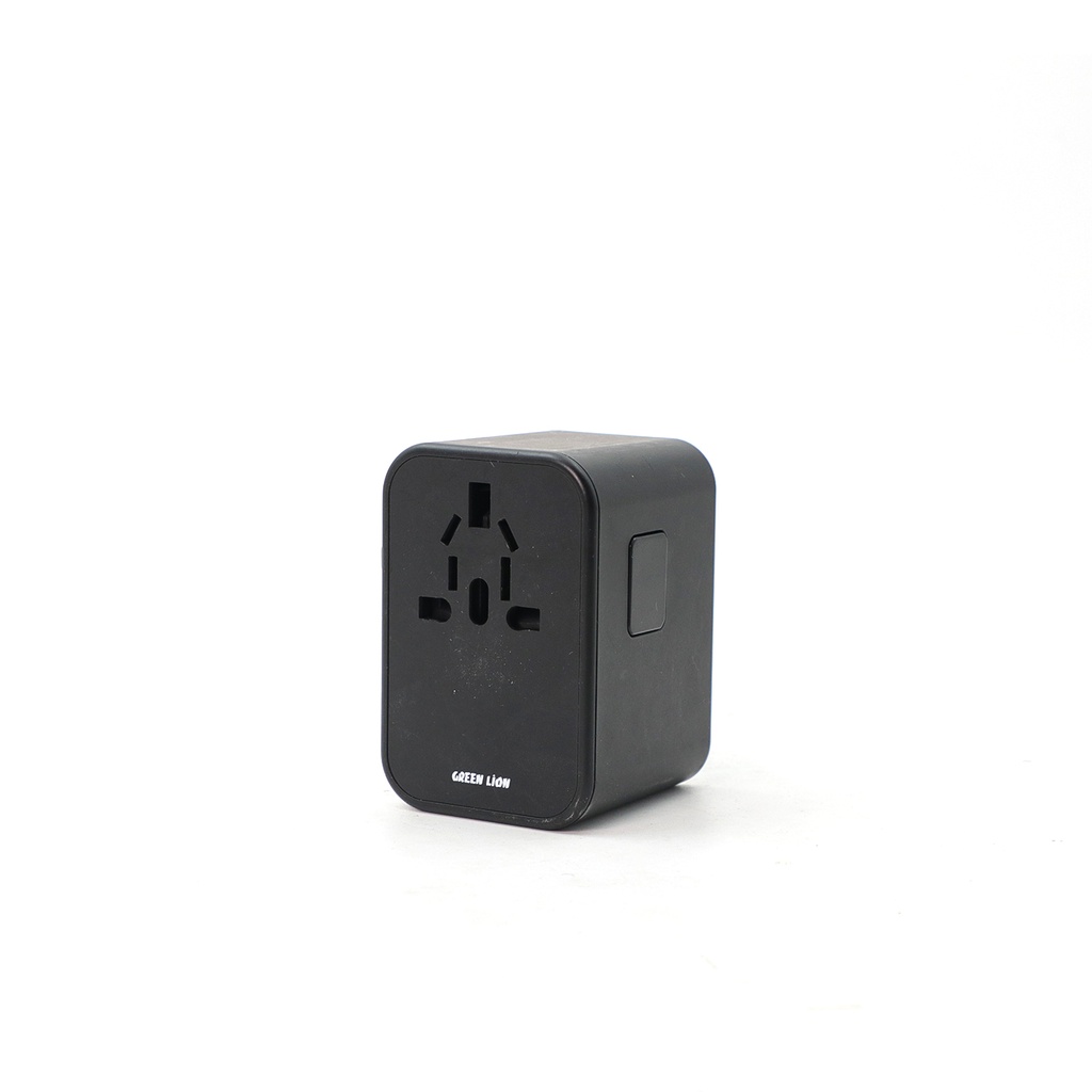 Green Lion World Travel Adapter 100-240V 50/60Hz 800mA 2 Type-c & 3 USB-C Ports