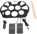 Electronic Drum Set Foldable 9 Pads Drum Pad with 2 Pedals for Kids Toys