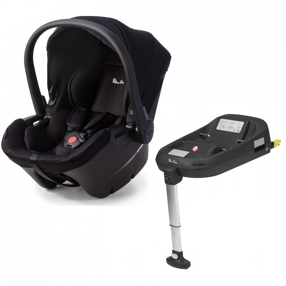 Silver Cros Simplicity Plus Baby Car Seat with Isofix Base - Black