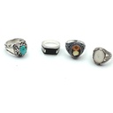 Silver Ring Set 2, 4 Piece - Silver 1, 32-g