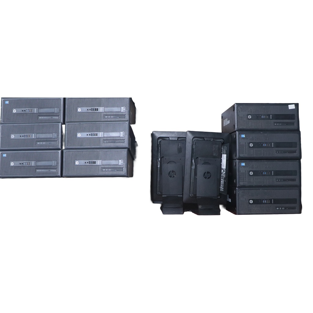 Set Of 10 HP EliteDesk 800 G1 Windows 10 Pro I7. 4th Gen  8 GB Ram 500 hD + 10 Screen + keyboards Mouses & Cables