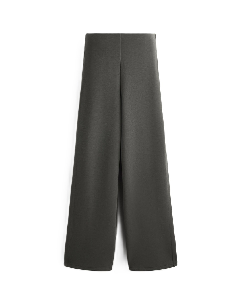 Pleated wide-leg Soft Touch trousers **  Color :  Dark lead grey Size : M **