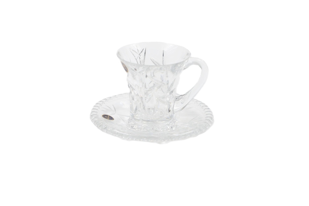 Bohemia Glass Coffee set, 12 Pieces - Clear