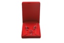 Pink Silver Pendant And Earring Set