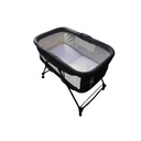 Ubravoo Grab-and-go Travel Cot, Baby Crib with Mattress I Silent Wheels, Baby Bedside Crib | Rocking Crib Gray