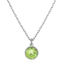 Swarovski Birthstone Pendant August, Green, Rhodium plated