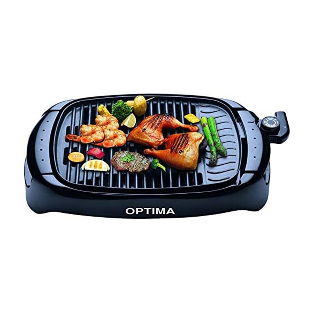 Optima GR1700 Barbecue Grill Detachable non stick cooking plate Adjustable temperature control knob