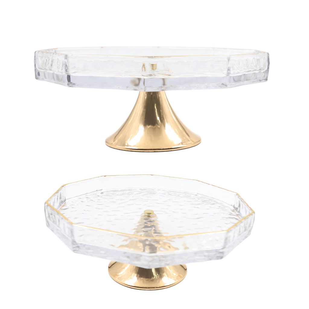 Serving Dessert Glass Tray At-17 Size:  26*26*14 Cm