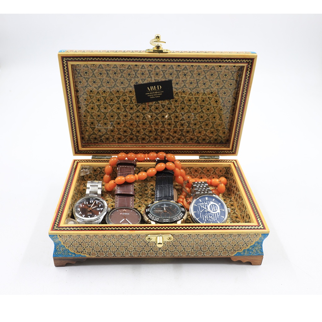 Luxury Box** Abedsaffron.com, Including 4 Watches + Subha That has good Smell + A Lock