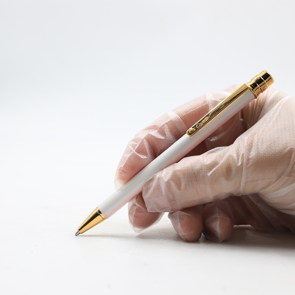 **Authentic** Santos de Cartier ballpoint pen, small model P424334
