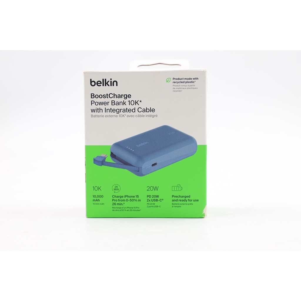Belkin BoostCharge PowerBank 10K With Integrated Cable