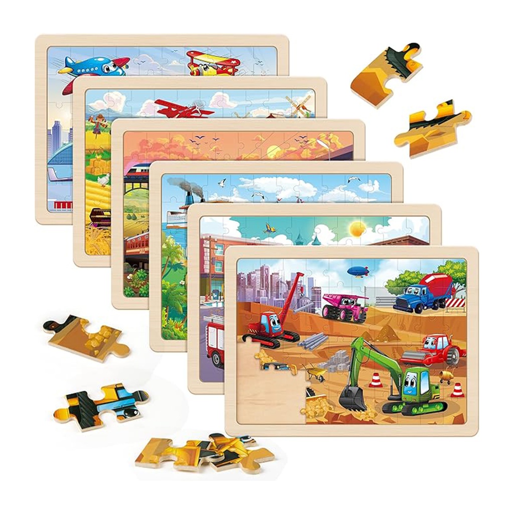 Synarry Wooden Jigsaw Puzz;e Set 60 Pieces  3+