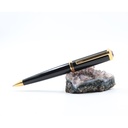 Santos-Dumont ballpoint pen Santos-Dumont ballpoint pen, black composite body and cap, 18K rose gold