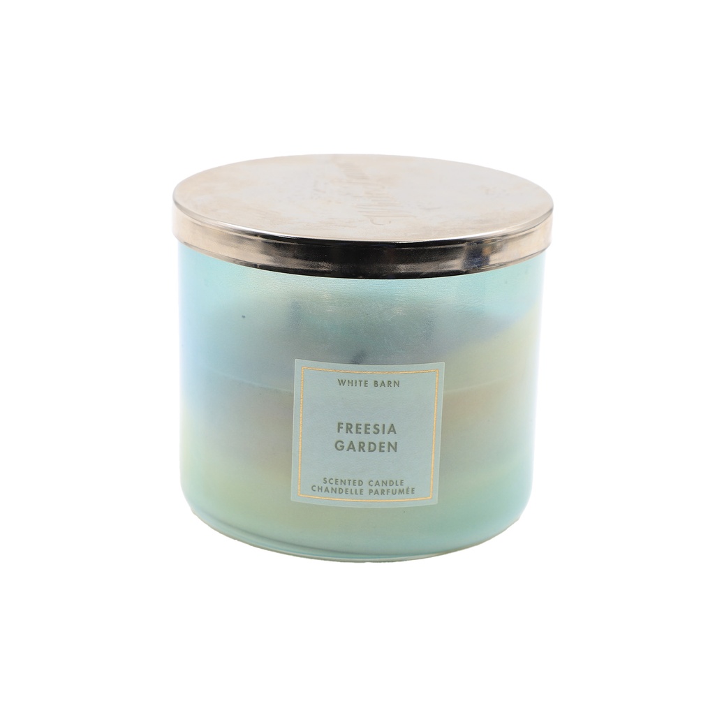 Bath & body works freesia garden scented 3 wick candle