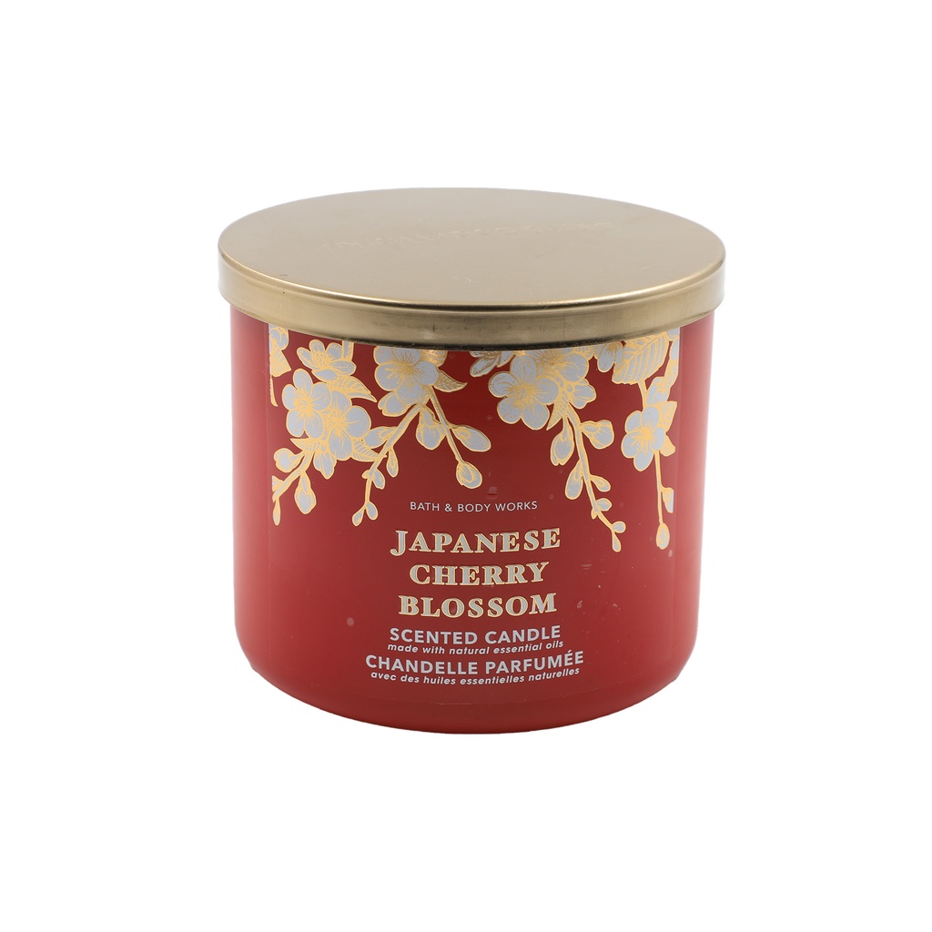 Bath and Body Works JAPANESE CHERRY BLOSSOM 3-Wick Candle