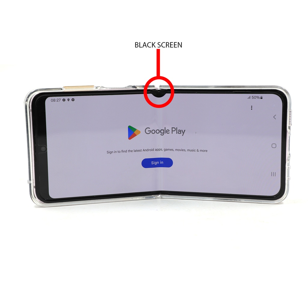 Samsung Z Flip 5 512 Gb **WARNING** Has Black Screen Damage ON the right **