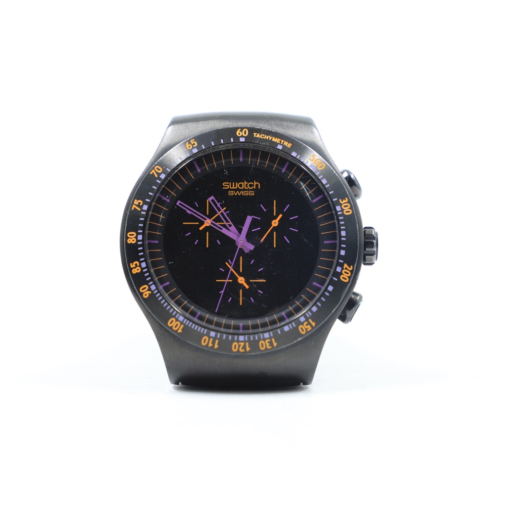 Swatch Omega Irony SR9365W Puple in dark