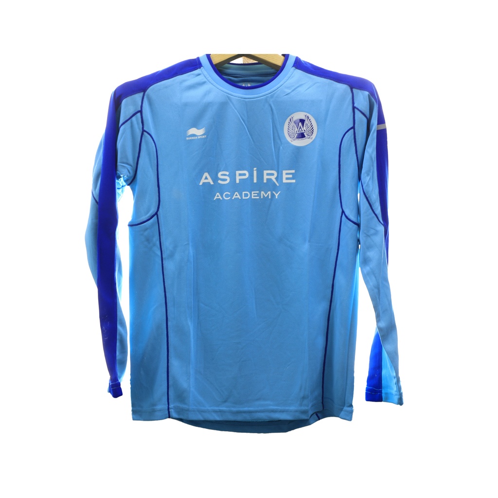 Junior Long Sleeve Training Gym T - Shirt Junior  Aquarius/Nautical  Blue  -  Size - XL B