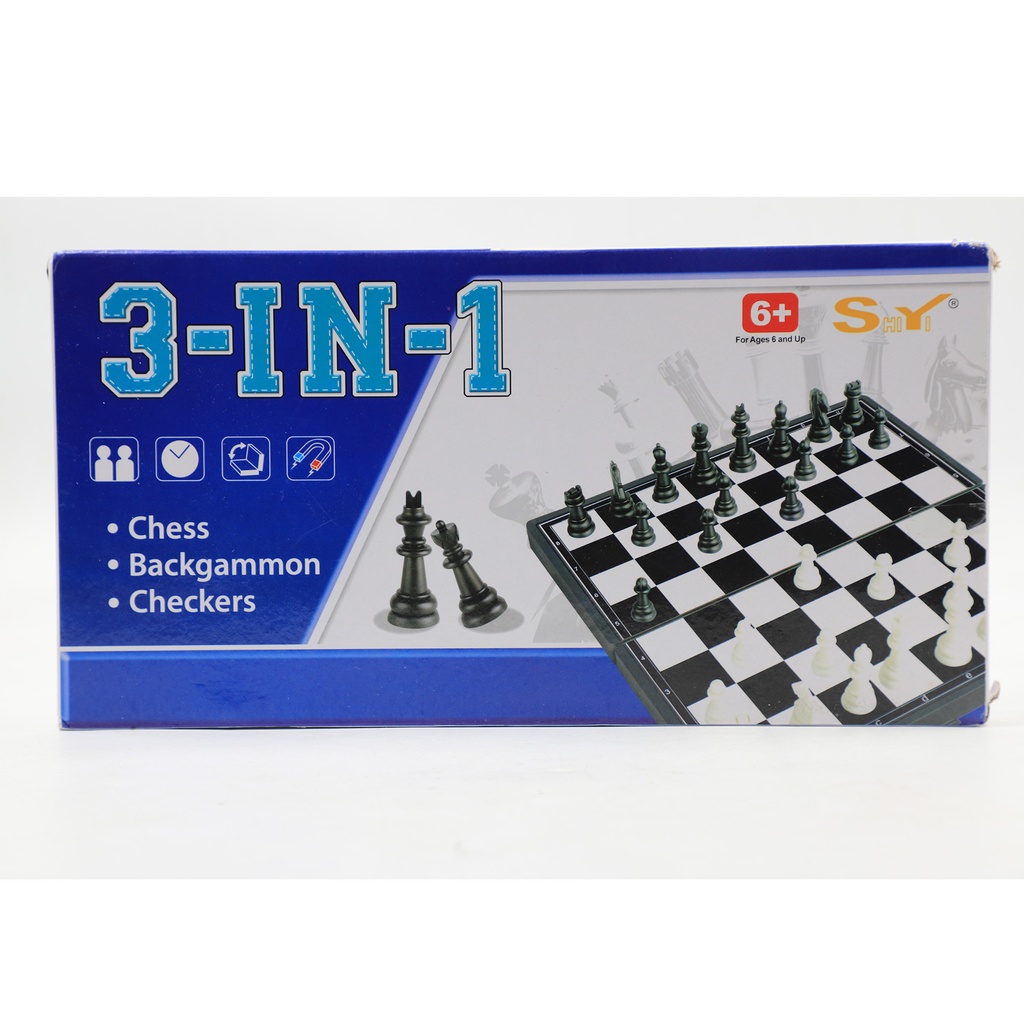 3 In 1 Chess Backgammon Checkers