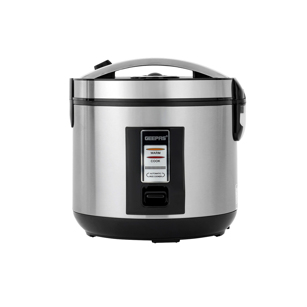 Geepas Stainless Steel Rice Cooker 1.8 Litre - GRC4330