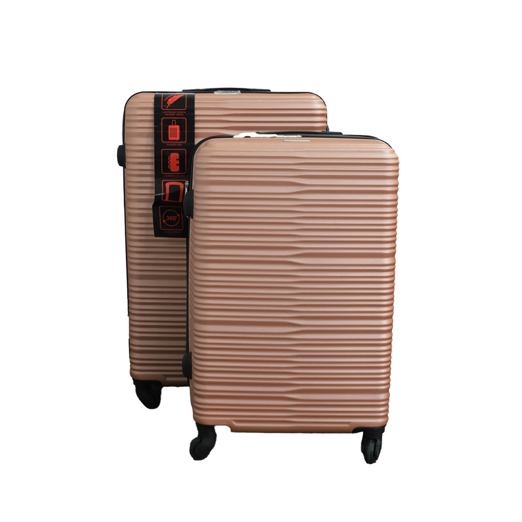 Hard-shell trolley suitcases in Rose gold 2 Pcs