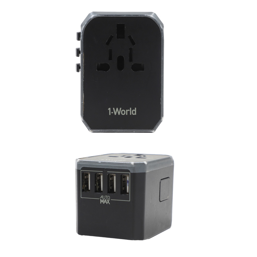 Mdmax World travel Adapter 4 x Usb + 1 x Type-C