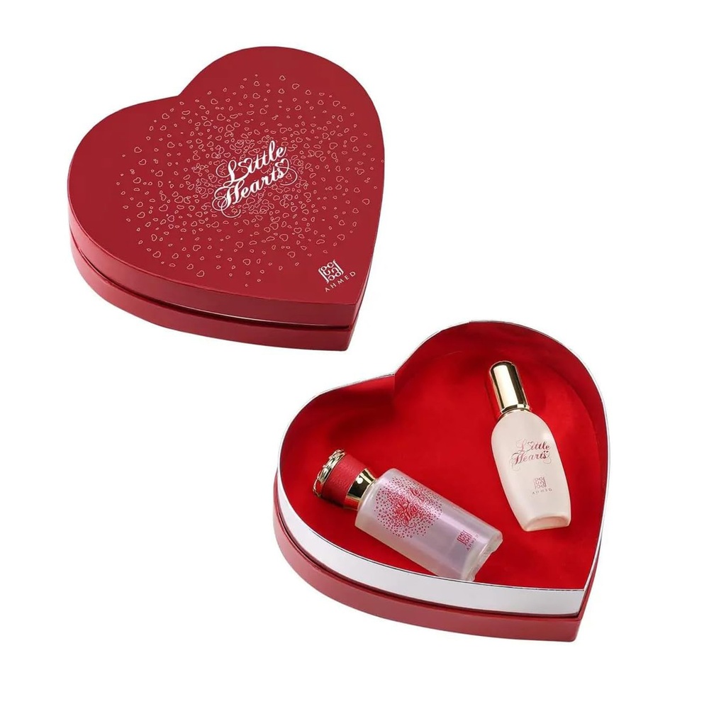 Ahmed Al Maghribi Perfumes Little Hearts gift pack (Parfum 50ml) (Body Gel 30ml)