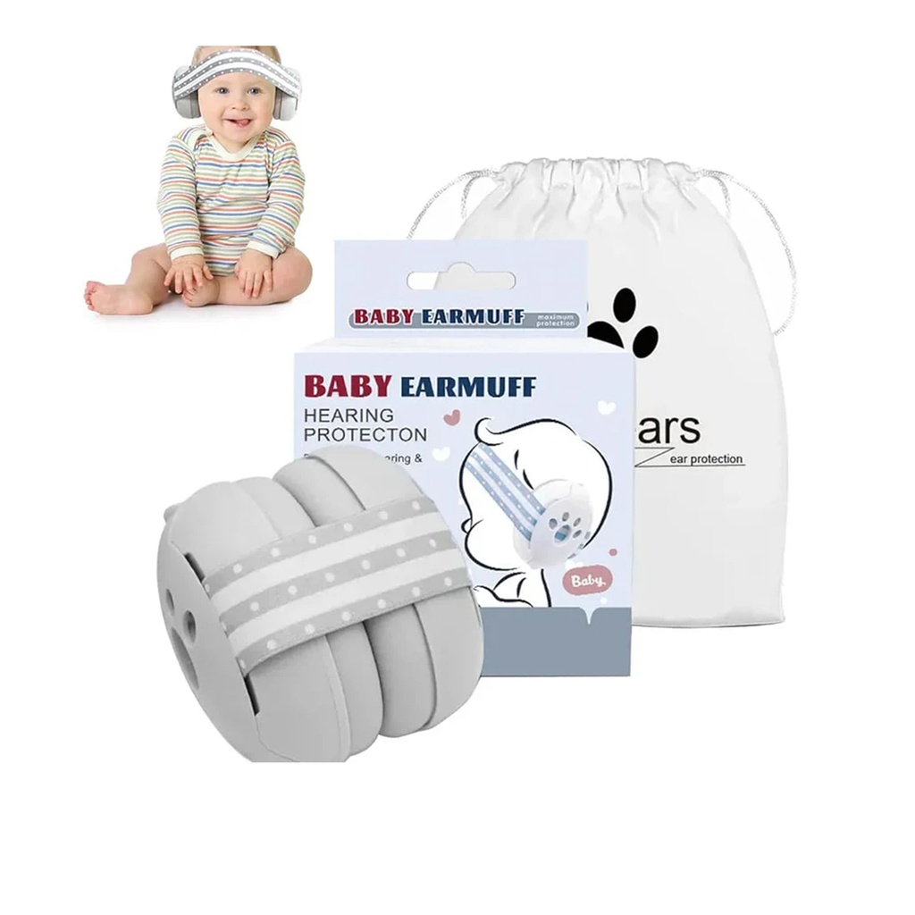 Baby Ear Muffs, Baby Ear Protection with Elastic Band, Anti-Noise Headphones for Children