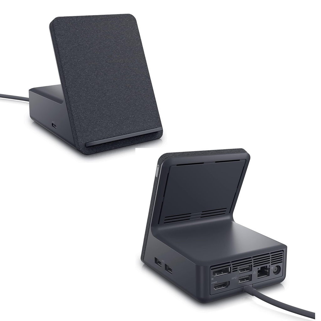 Dell HD22Q Dual Monitor Docking Station with Wireless Charging Stand, USB-C, HDMI and DisplayPort - HD22Q