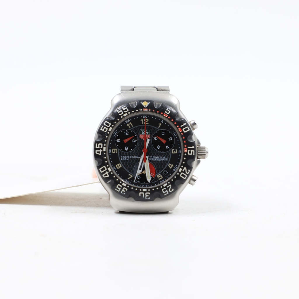 Tag Heuer Official Timekeeper Of The Fia F1 World Championship Ca1211-1 US6599, ** The Yellow Rectangle in the Hour Hand Not Showing And In The Minute Hand Some Cut**