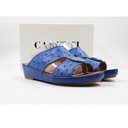 Caretti flo.Memmory 6892 lux orig .Ostrich Denim Nickel 3784 Sandal  Color Blue  Size - 9