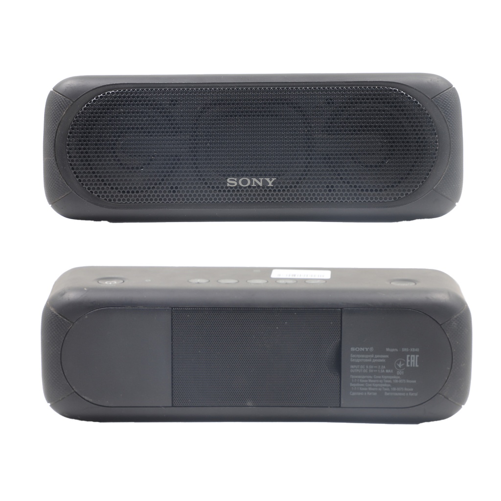 Sony XB40 Portable Wireless Speaker with Bluetooth and Speaker Lights, Black Without  Charger