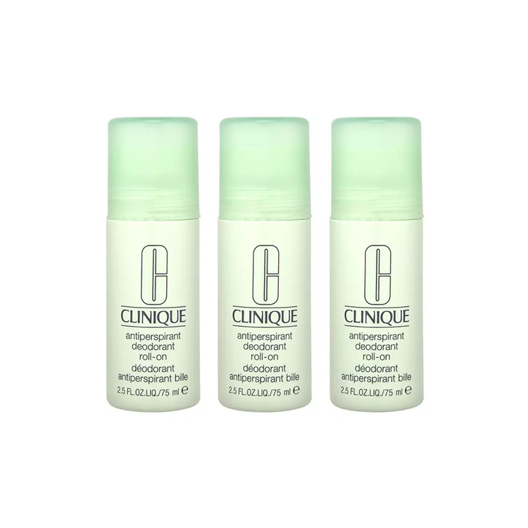 Clinique Travel Exclusive Roll-on Deodorant Antiperspirant bille 3 x 75 ml