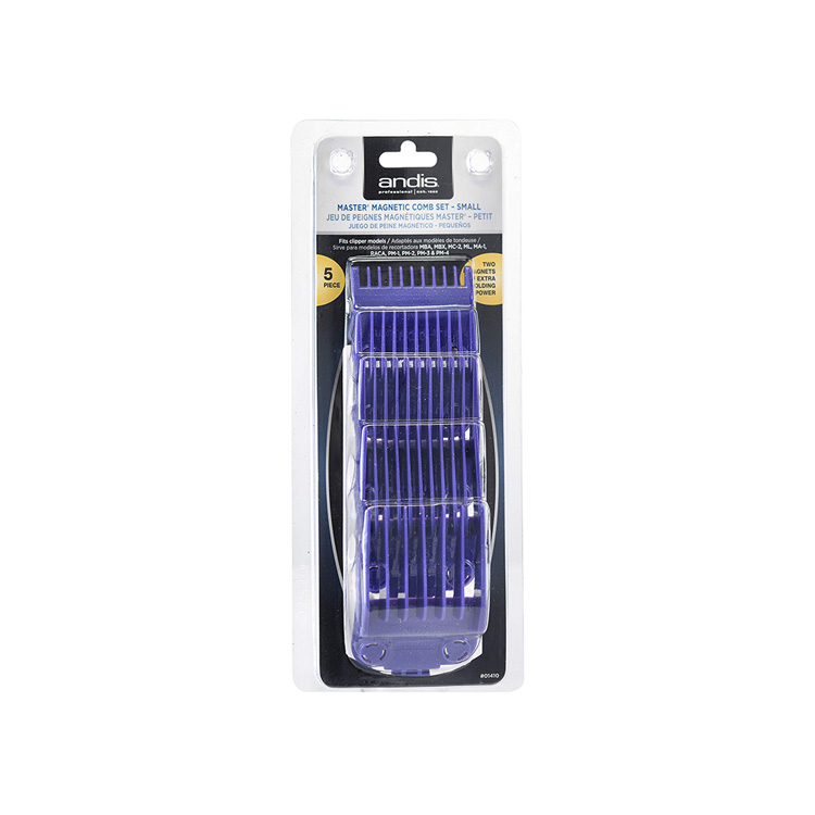 Andis Master Magnet Comb Set - Small 5 Piece - Two Magnet For Extra Holding Power