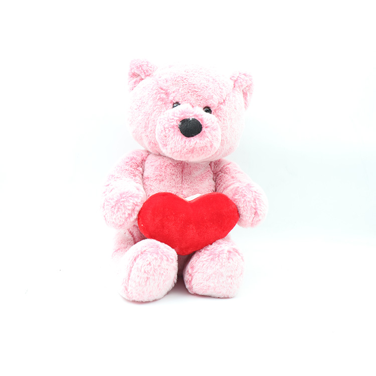 Beautiful Pink Bear With Holding A Red Heart