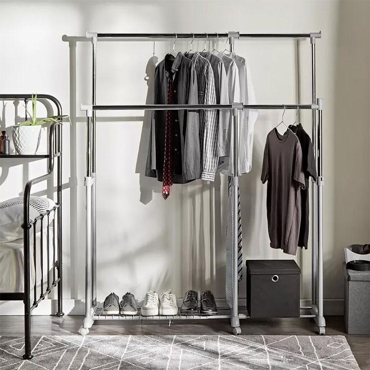 Homecenter Morgan 2 tier Extendable Clothes Hanger  104x44x92 cm , Capacity: 20KG
