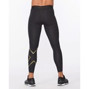 2XU Force Mid-Rise Comp Tight, Style:Wa5367b, Size: S , Color: Black/Gold